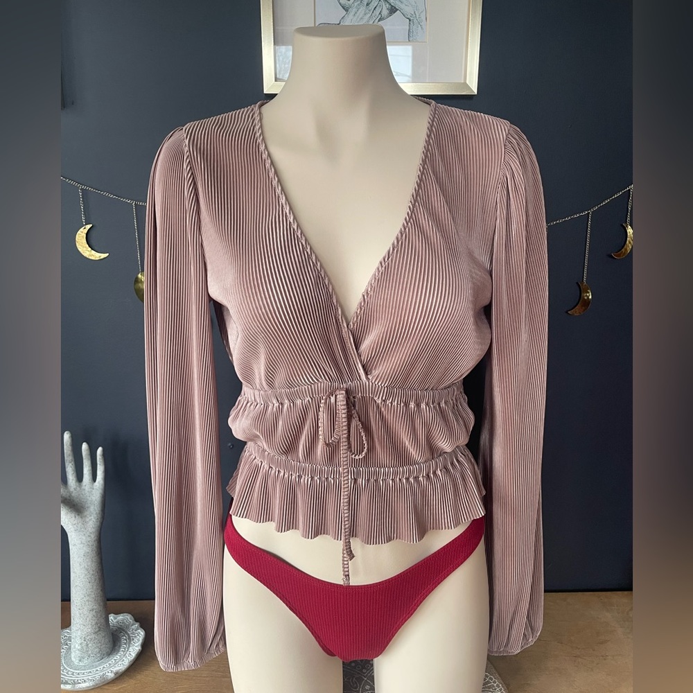 Pale pink shimmer long sleeve